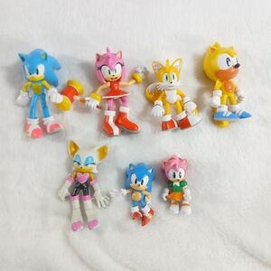Sonic The Hedgehog Action Figure Set Of 7 Sega Characters